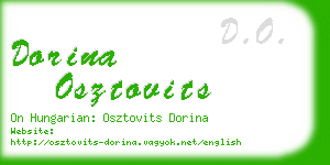 dorina osztovits business card